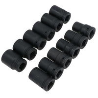 Douilles métriques doubles profondes à entraînement de 1 po, 6 pans simples, 24 mm - 41 mm, 12 pièces