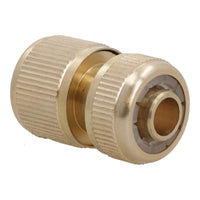 Brass Hose End Connector For 1/2in Garden Pipe Quick Release For Taps / Sprayers