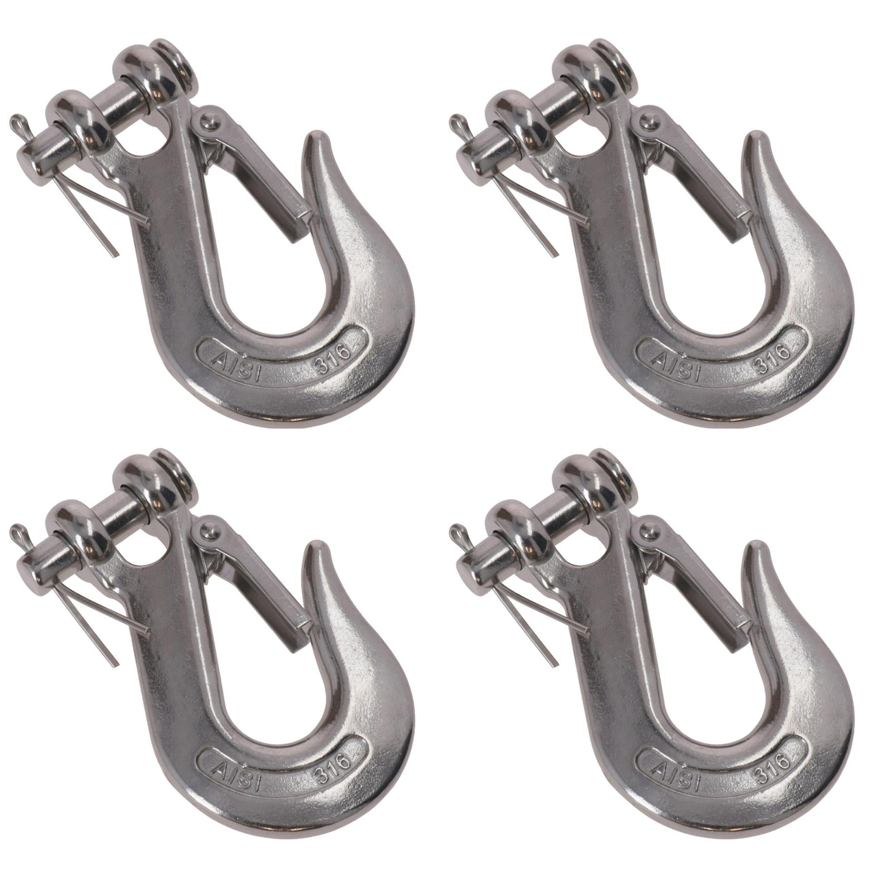 6mm – 12mm Clevis Sling Slip Hook with Safety Catch Stainless Steel Lifting Chain