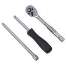 Professioneller Steckschlüsselsatz tief und flach, 1/4"-Antrieb, metrisch, 24-teilig, 4 mm – 13 mm