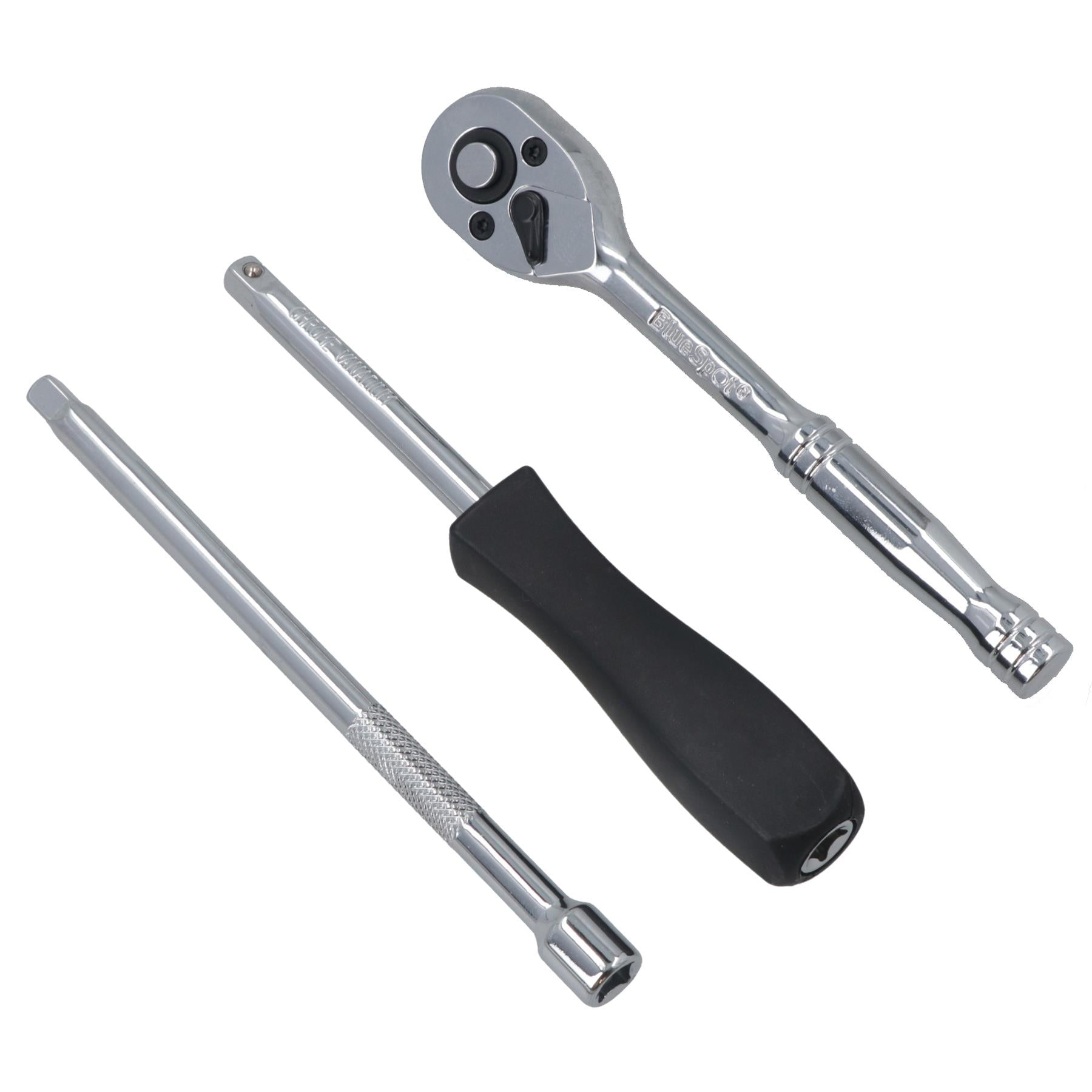 Professioneller Steckschlüsselsatz tief und flach, 1/4"-Antrieb, metrisch, 24-teilig, 4 mm – 13 mm