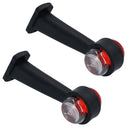 Trailer Side Marker With Rubber Base Red White Front Rear Light Lamp PAIR TR153