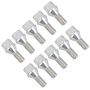 Boulons de roue de rechange coniques M12 x 1,5 pour moyeux de remorque, lot de 10