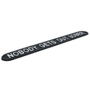 Nobody Gets Out Sober Cast Iron Sign Plaque Wall Door House Garden Bar Pub