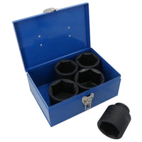 Clé à cliquet réversible robuste à entraînement 3/4 po + 5 douilles métriques peu profondes 55 – 70 mm