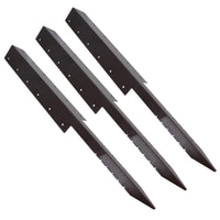 Garden Triple Sleeper Corner Support Stake Spike Fastener Brown 930mm