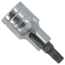 T40 Male Torx Bit Star Socket 1/2" Drive Standard Internal Chrome Vanadium Steel