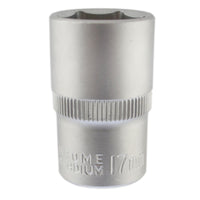 17mm 1/2" Dr Socket Super Lock Metric Shallow CRV Knurl Grip 6 Point TE798