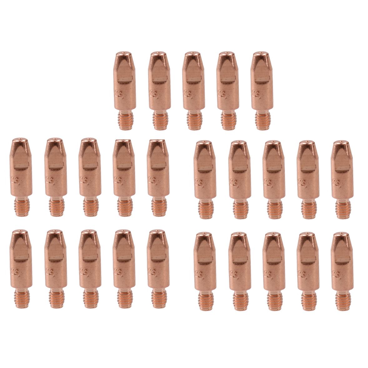 0.6mm Mig Welding Welder Round Contact Tips for MB25 MB36 Euro Torches 25pk