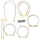 Kupfer Bremse Rohr Fitting Rohr Unions und Clamp Set Für Morris Minor