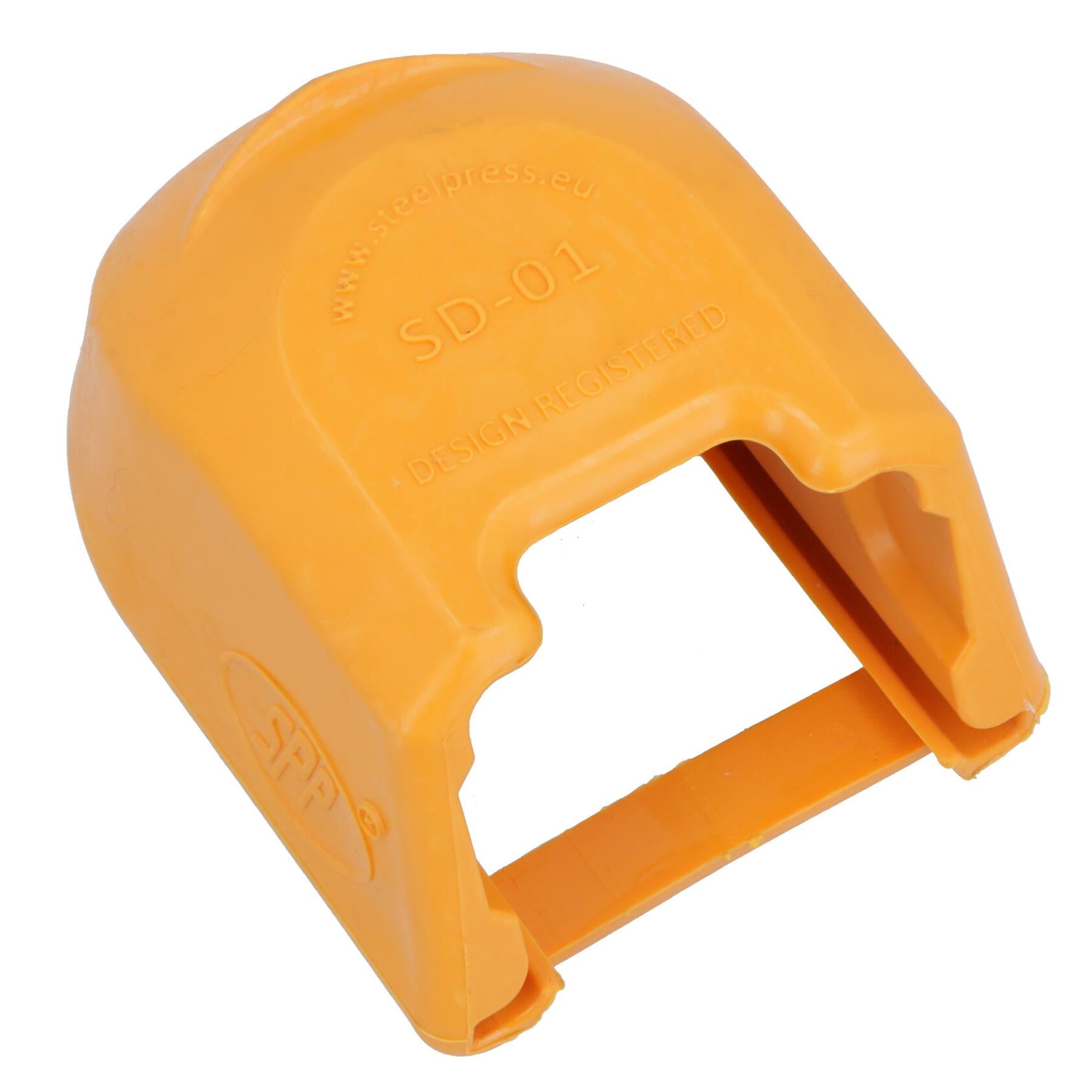 Attelage de remorque en acier embouti, protection souple, orange haute visibilité