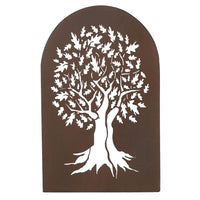 Tree Wall Art Metal Silhouette Garden Home Fence Decoration Rustic House Oak