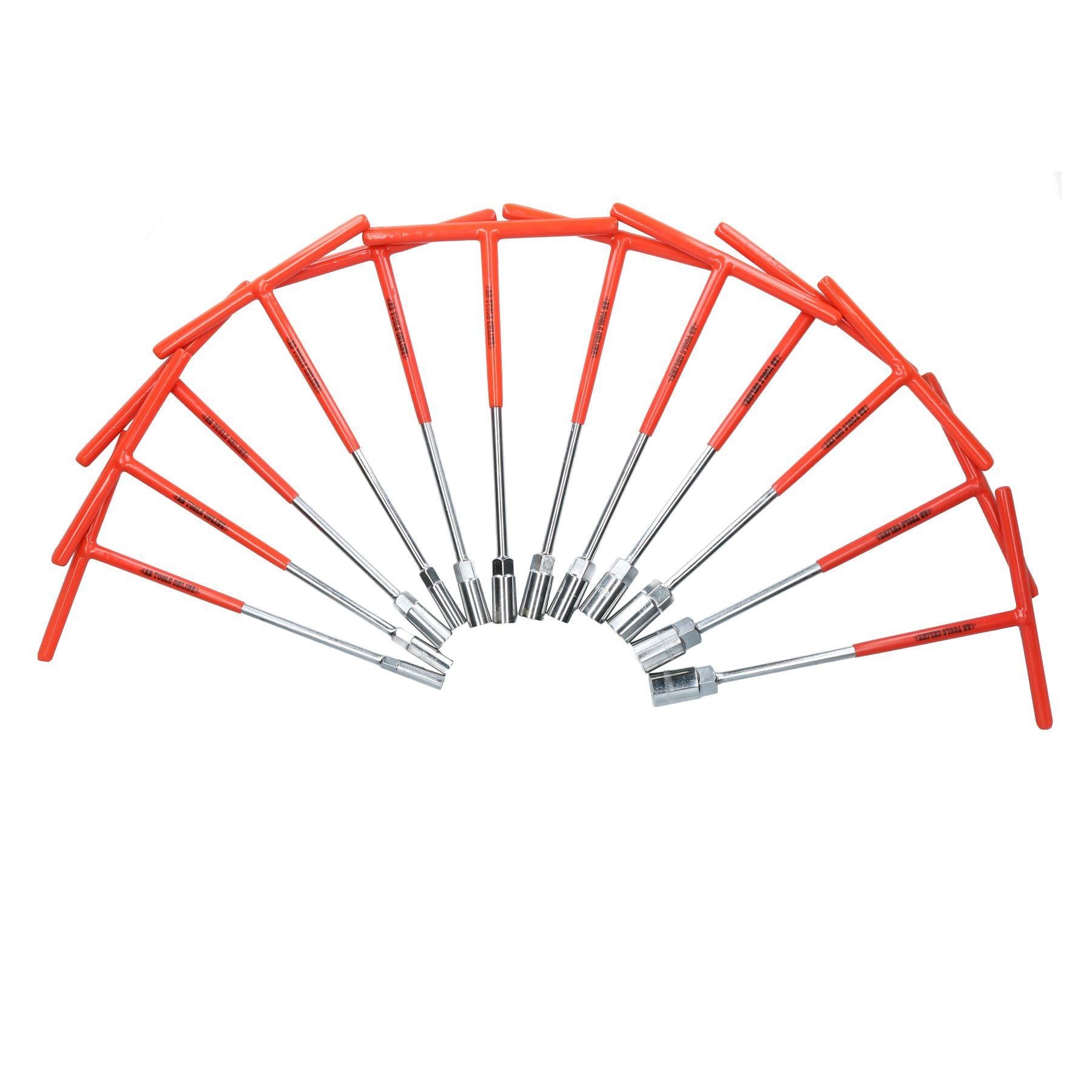 T-Steckschlüssel-Steckschlüssel-Mutternschlüssel-Satz 8 mm – 19 mm, extra lang, 12-teilig