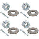 4 PACK M20 x 1.5 Slotted Castle Nut Trailer Wheel Hub Castellated Hub Bearing