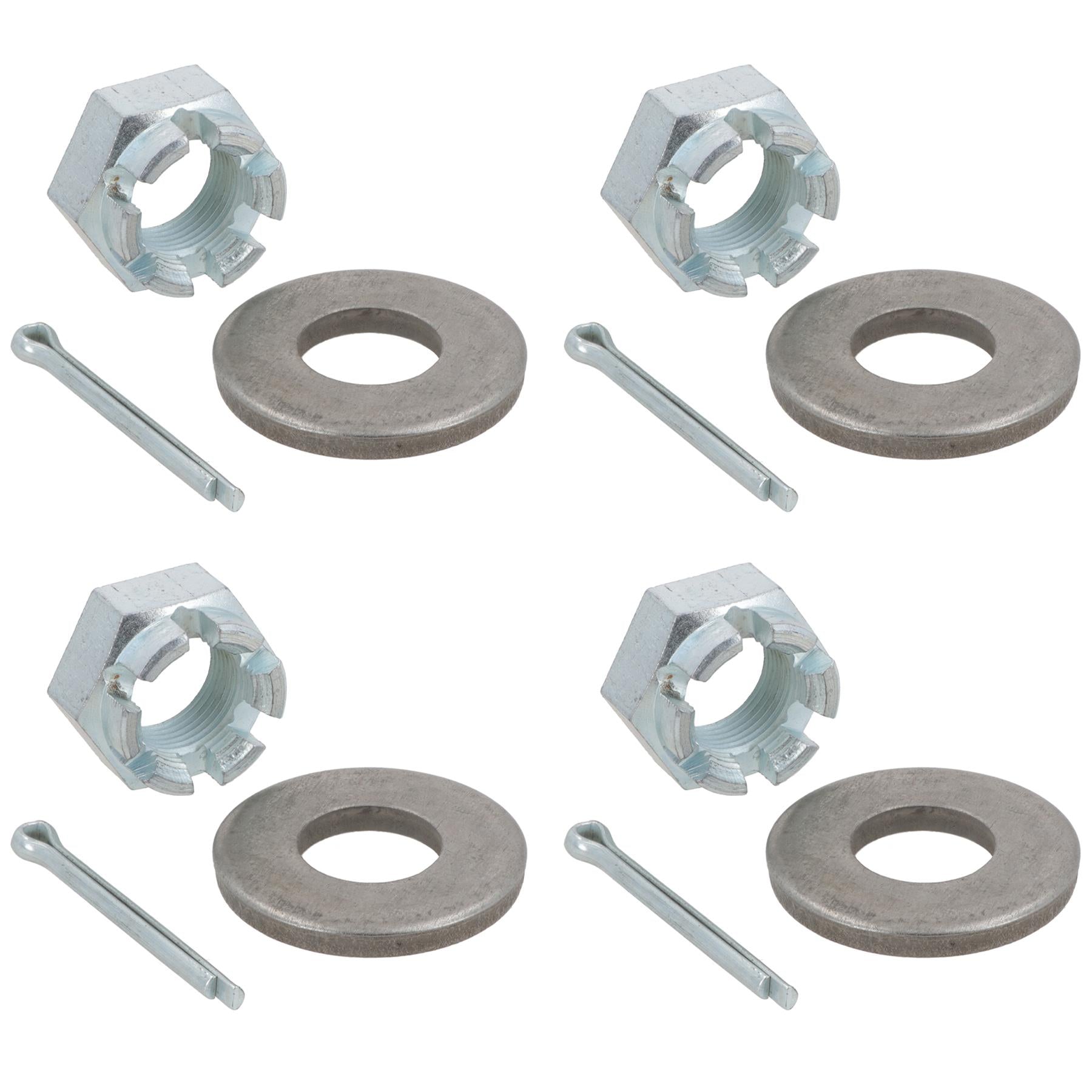 4 PACK M20 x 1.5 Slotted Castle Nut Trailer Wheel Hub Castellated Hub Bearing