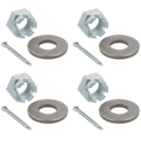 4 PACK M20 x 1.5 Slotted Castle Nut Trailer Wheel Hub Castellated Hub Bearing
