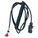 7 Pin Style Plug With Trailer Curly Extension Lead Cable 2 Metres For Ifor Williams