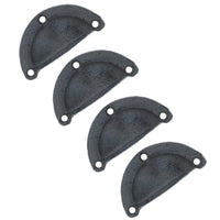 Furniture Door Pull Handle Cast Iron Cupboard Drawer Chest Shell Cup Clam