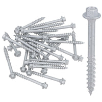 63mm Timber Sleeper Wood Screws For Railway Sleepers Hex Head Silver 30pc