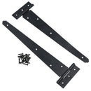 Heavy Duty T Tee Hinge For Sheds Gates Black Powder Coated Finish 4 – 18 Inch