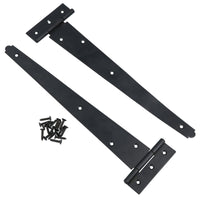 Heavy Duty T Tee Hinge For Sheds Gates Black Powder Coated Finish 4 – 18 Inch