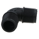 Polypropylene PP 1/2in BSP Male x Male Threaded 90° Elbow Connector