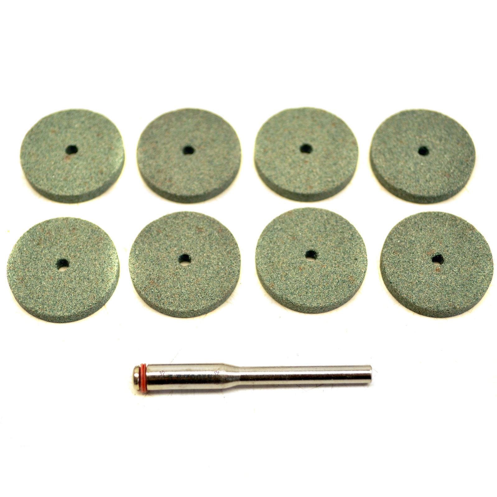 9pc Rotary Silicone Carbide Grinding Polishing Sanding De-Burring Disk + Mandrel