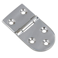 Polished Door Oval Hinge Stainless Steel 40mm x 75mm 316 Marine Cabin