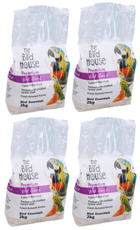 4PK 2kg Premium Parrot Bird Sand Calcium & Minerals Aid Digestion Cage Litter