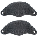 Furniture Door Pull Handle Cast Iron Cupboard Drawer Chest Shell Cup Clam