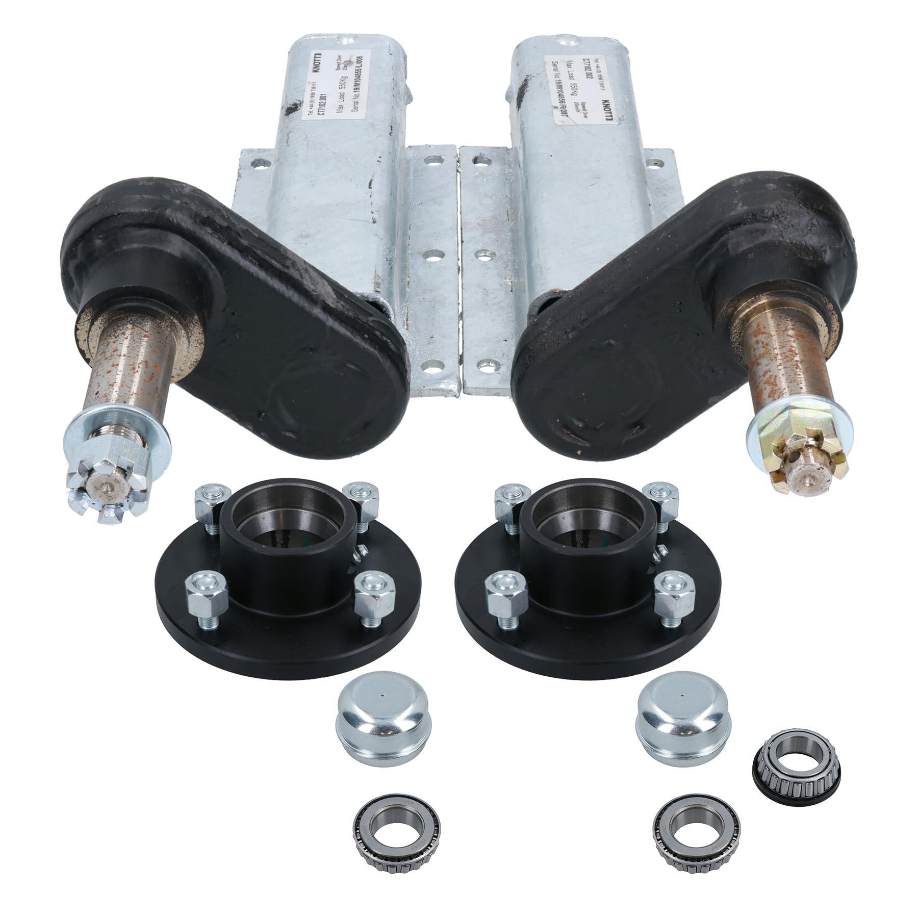 500kg Independent Trailer Suspension Units with Hubs PAIR TRSP30_33