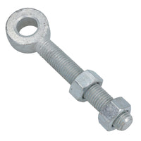 Swing Gate Long Eye Bolts Hinge + Nuts Adjustable Zinc Plated 12mm – 24mm