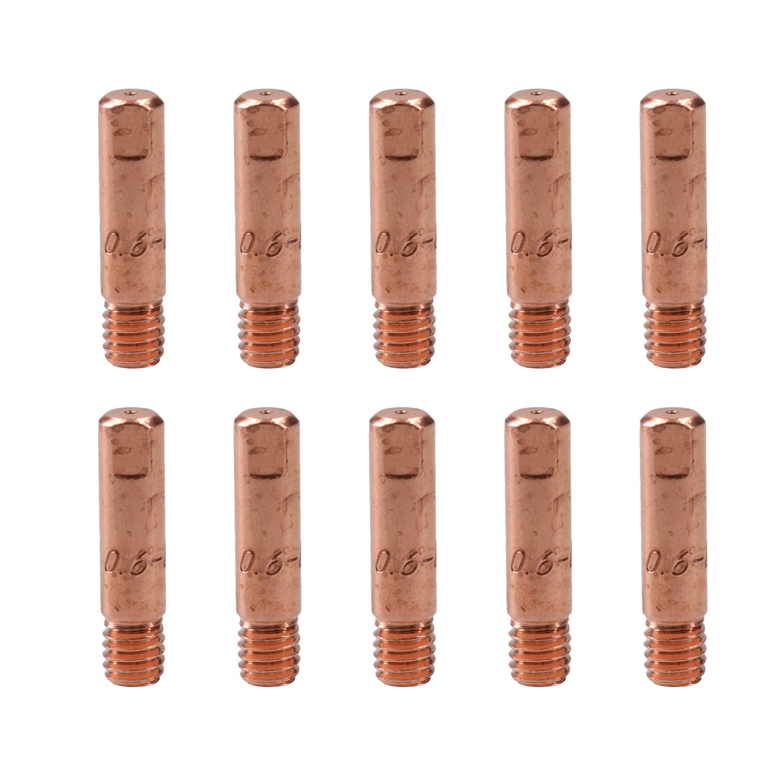 2 shroud & 10 x 0.6mm Round Contact Tips MIG Welding Binzel Style MB15 Torch