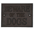 Beware of Dogs Rust Cast Iron Sign Plaque Wall Fence Gate Post House Home