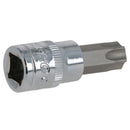 T55 Male Torx Bit Star Socket 3/8" Drive Standard Internal Chrome Vanadium Steel