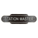 Station Master Sign Plaque Train Railway Wall Station Gate Fence Post Garage