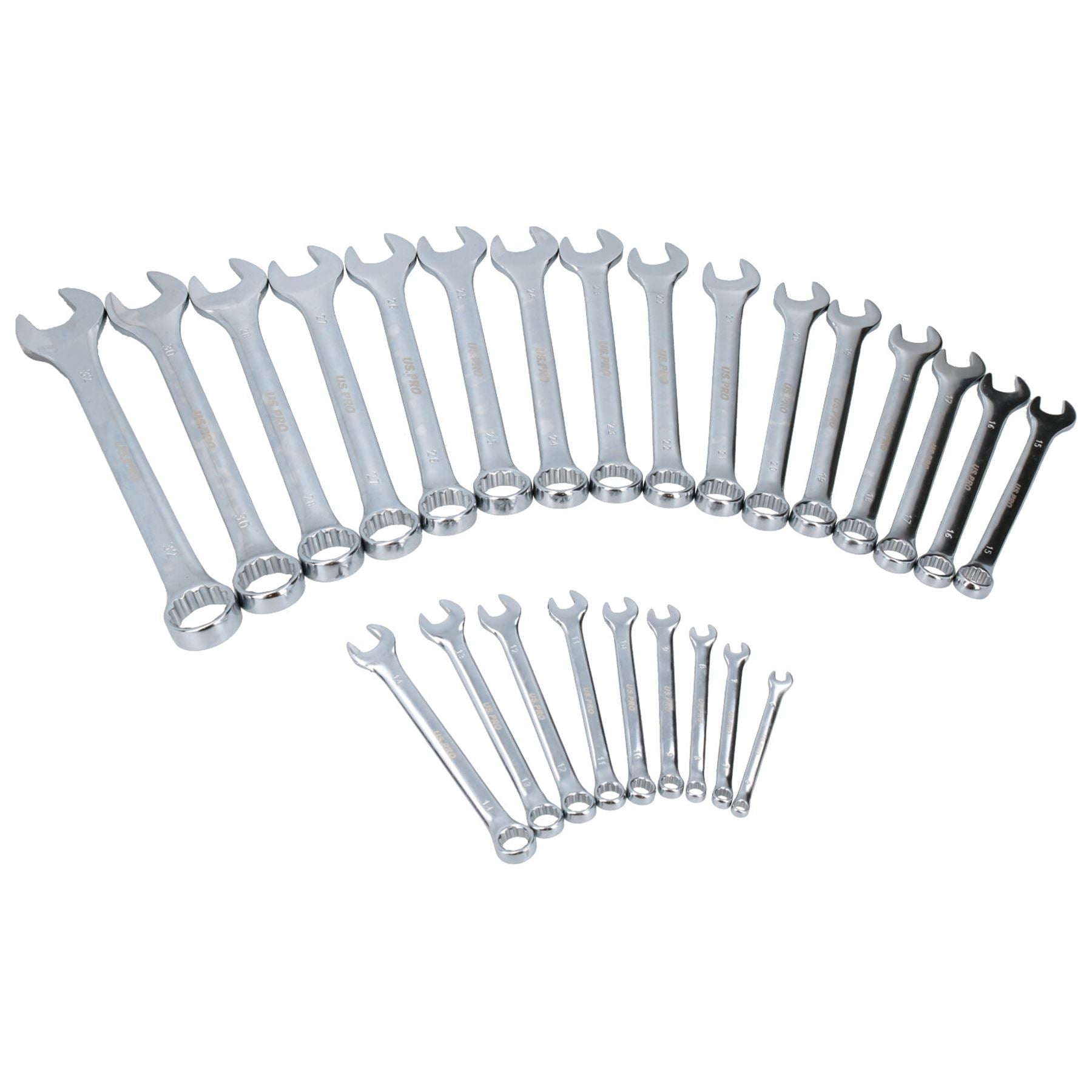 Metrischer MM-Maulschlüssel mit Ringmaul, 6–32 mm, 25 Stück