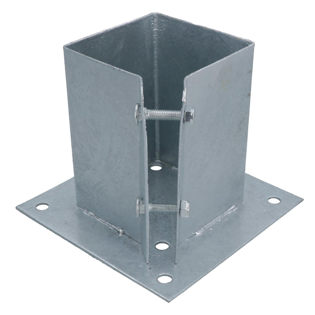 Fence Post Bolt Down Shoe Holder Support Clamp Galvanised 100 x 100mm
