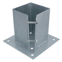 Fence Post Bolt Down Shoe Holder Support Clamp Galvanised 100 x 100mm