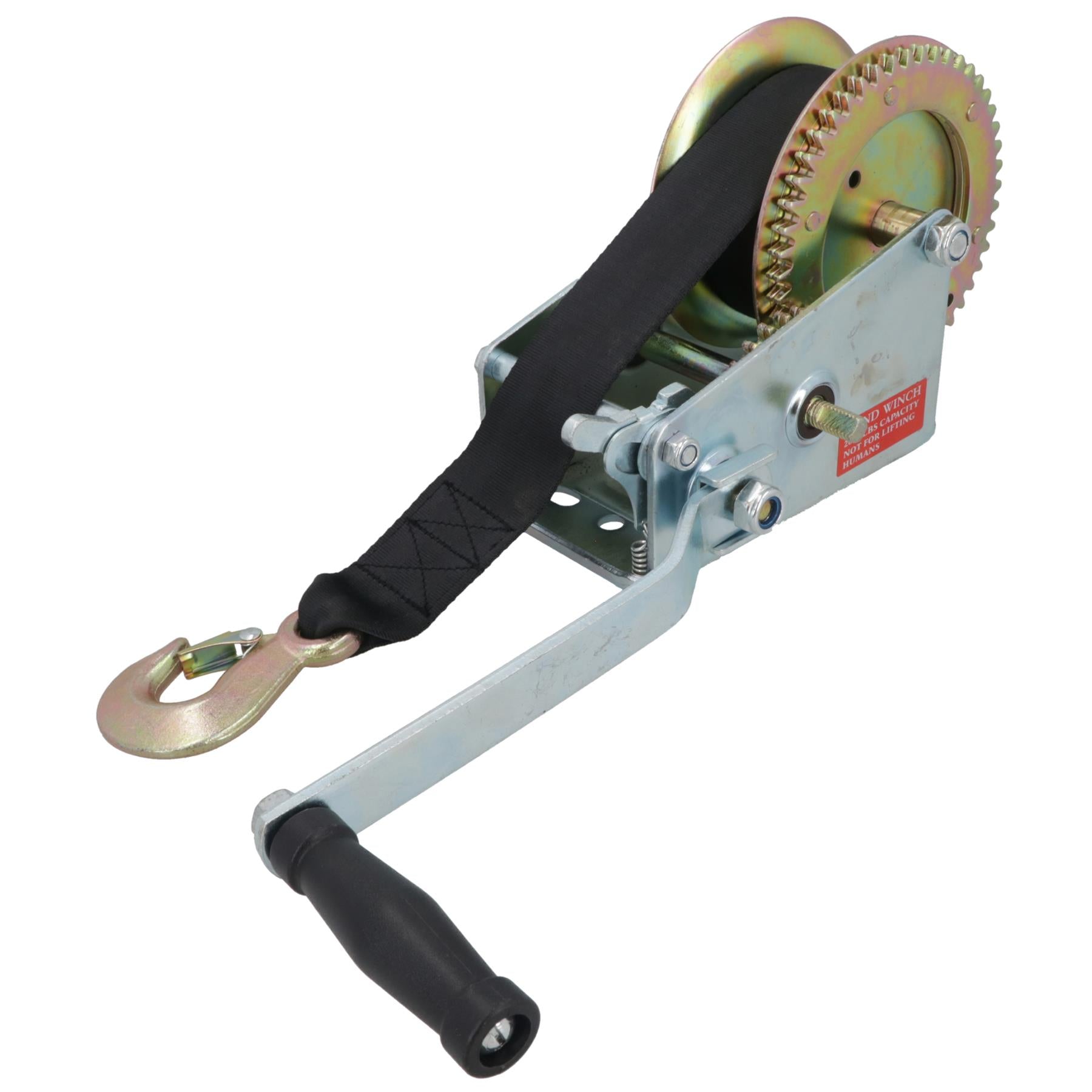 2000LB Hand Strap Winch Boat Caravan Trailer Marine Puller Hoist Gear TE826