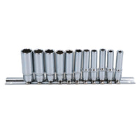 1/4" Drive Deep Metric + Imperial SAE AF Sockets 4mm – 14mm 5/32” – 1/2" 24pc