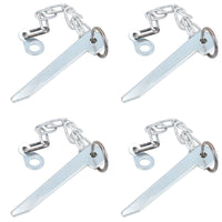 4 PACK Flat Cotter Pin & Chain 115mm for Trailer Tipper Tailgate Tailboard