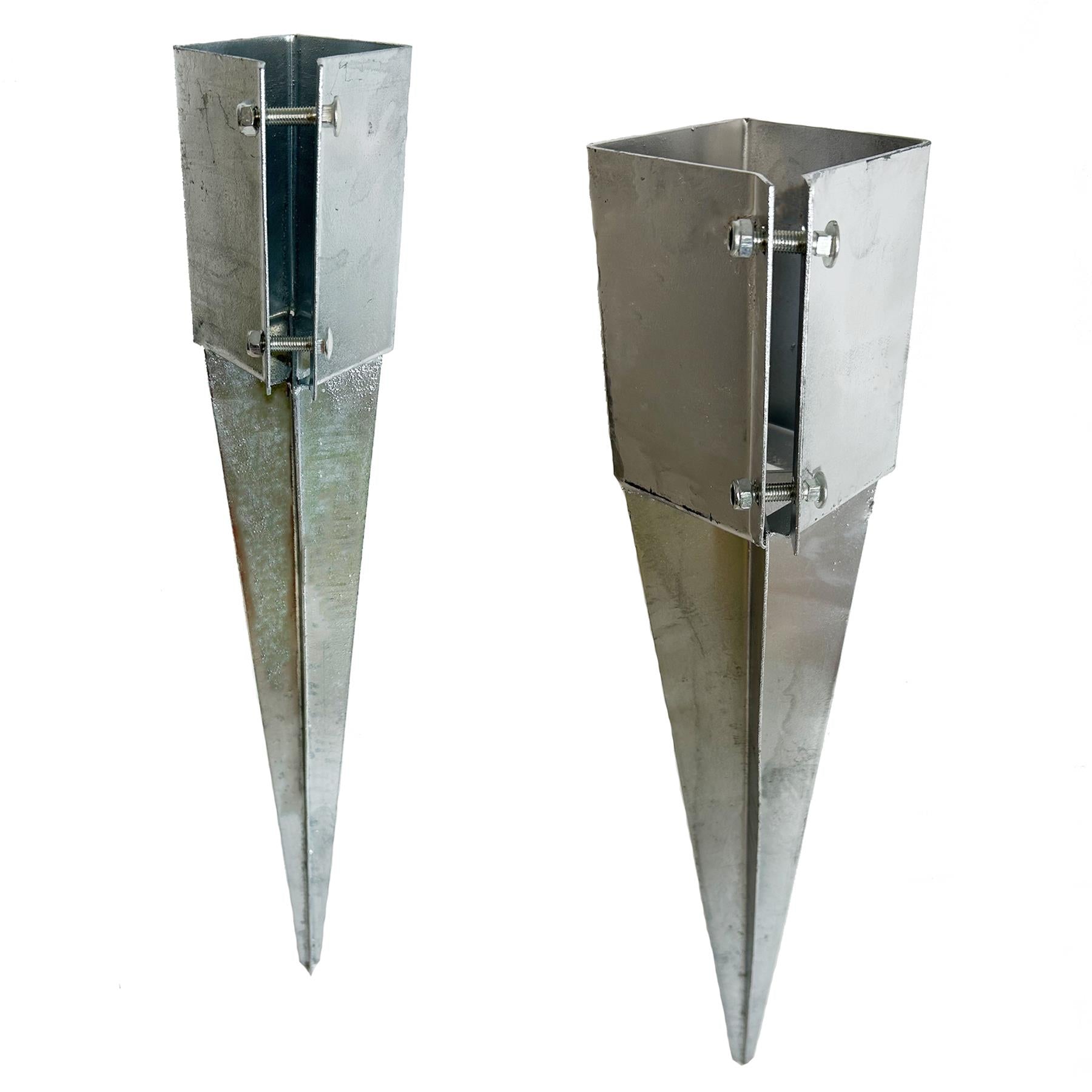 Fence Post Holder Support Drive In Spike Galvanised For 75mm or 100mm Posts