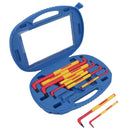 VDE-isolierte, extra lange Torx-Sternschlüssel T10 – T50, 9-teilig, Schutz bis 1000 V