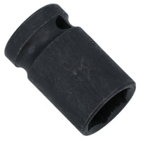 17mm 1/2in. Drive Shallow Metric Impact Impacted Socket 6 Sided Single Hex