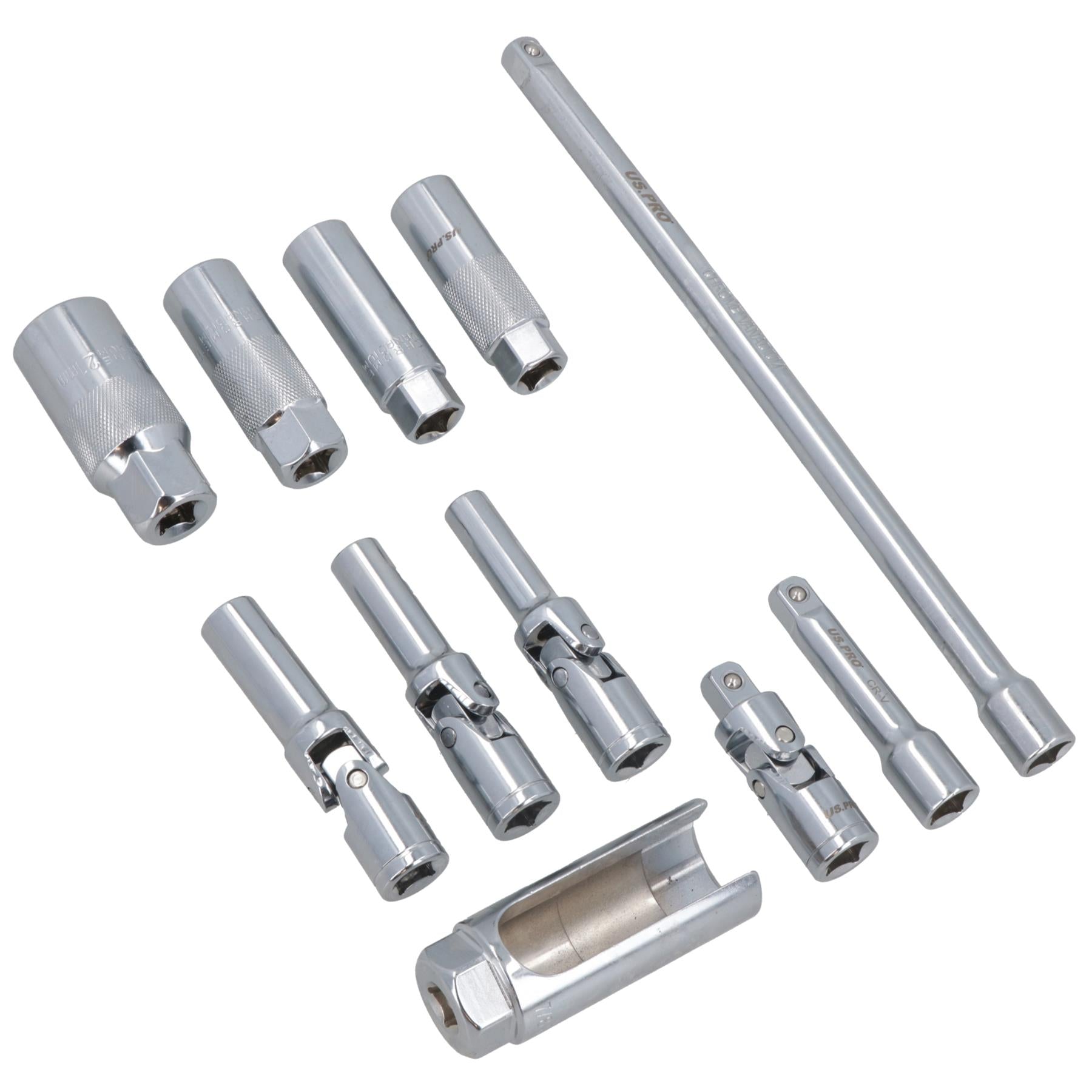3/8" Drive Glow Spark Plug And Sensor Socket Set Glowplug Sparkplug 11pc