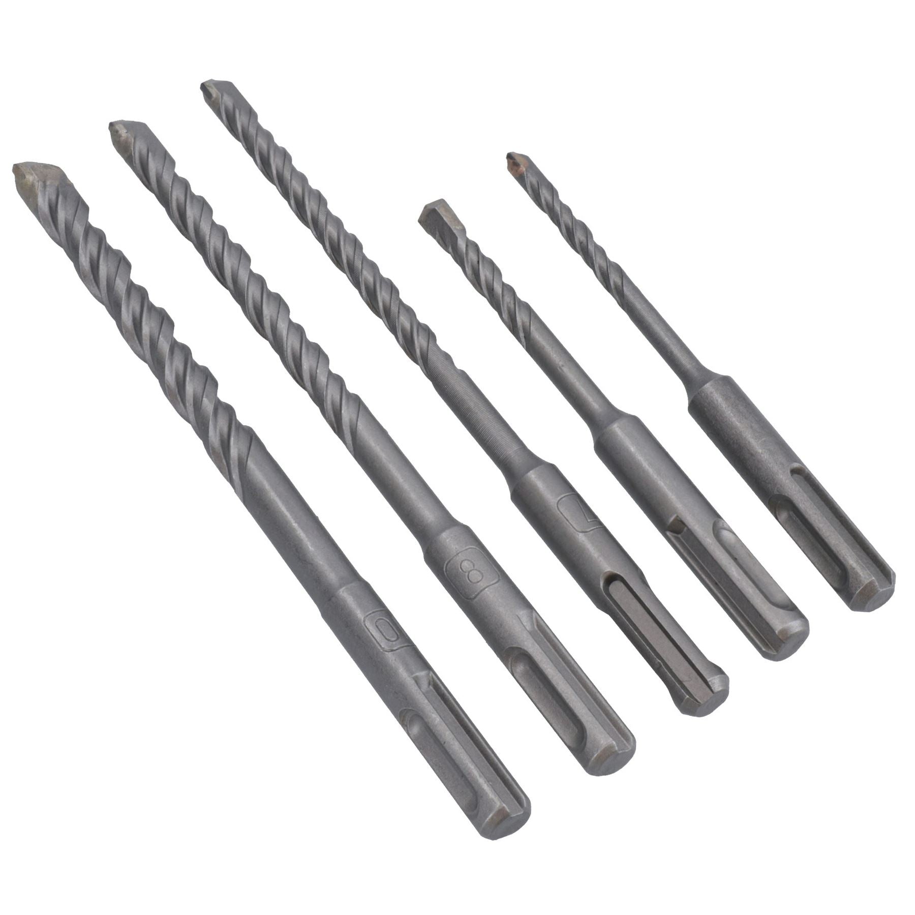 5-teiliges SDS-Plus-Steinbohrerset mit Hartmetallspitzen, 5 – 10 mm, für Stein und Beton