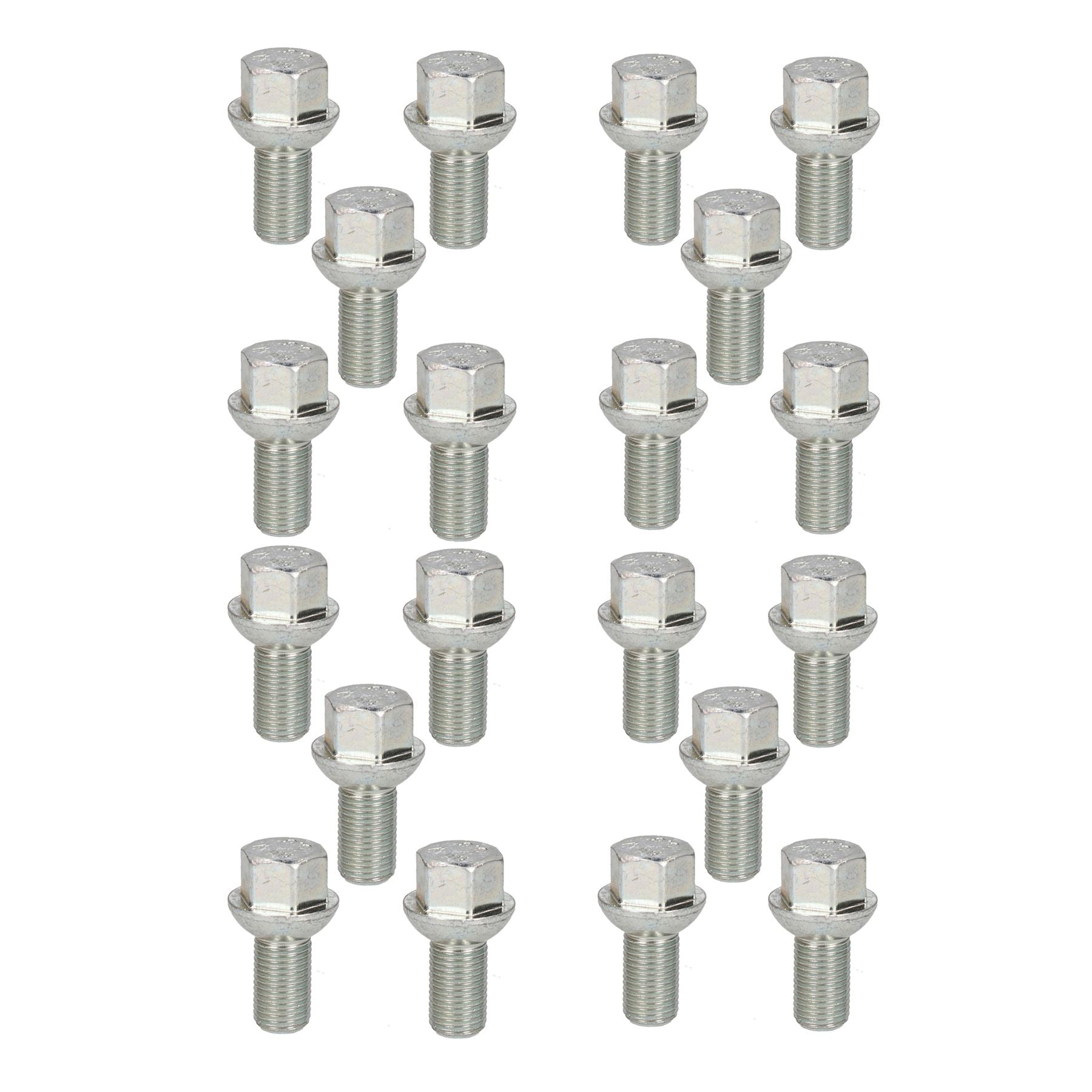 20 Pack M14 x 1.5 Trailer Wheel Spherical Bolt Ifor Williams Indespension Knott