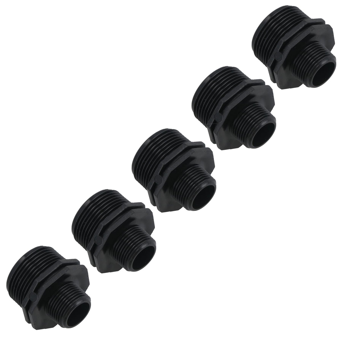 Polypropylene PP Male Threaded Pipe Reducing Nipple 1-1/4in x 3/4in BSP