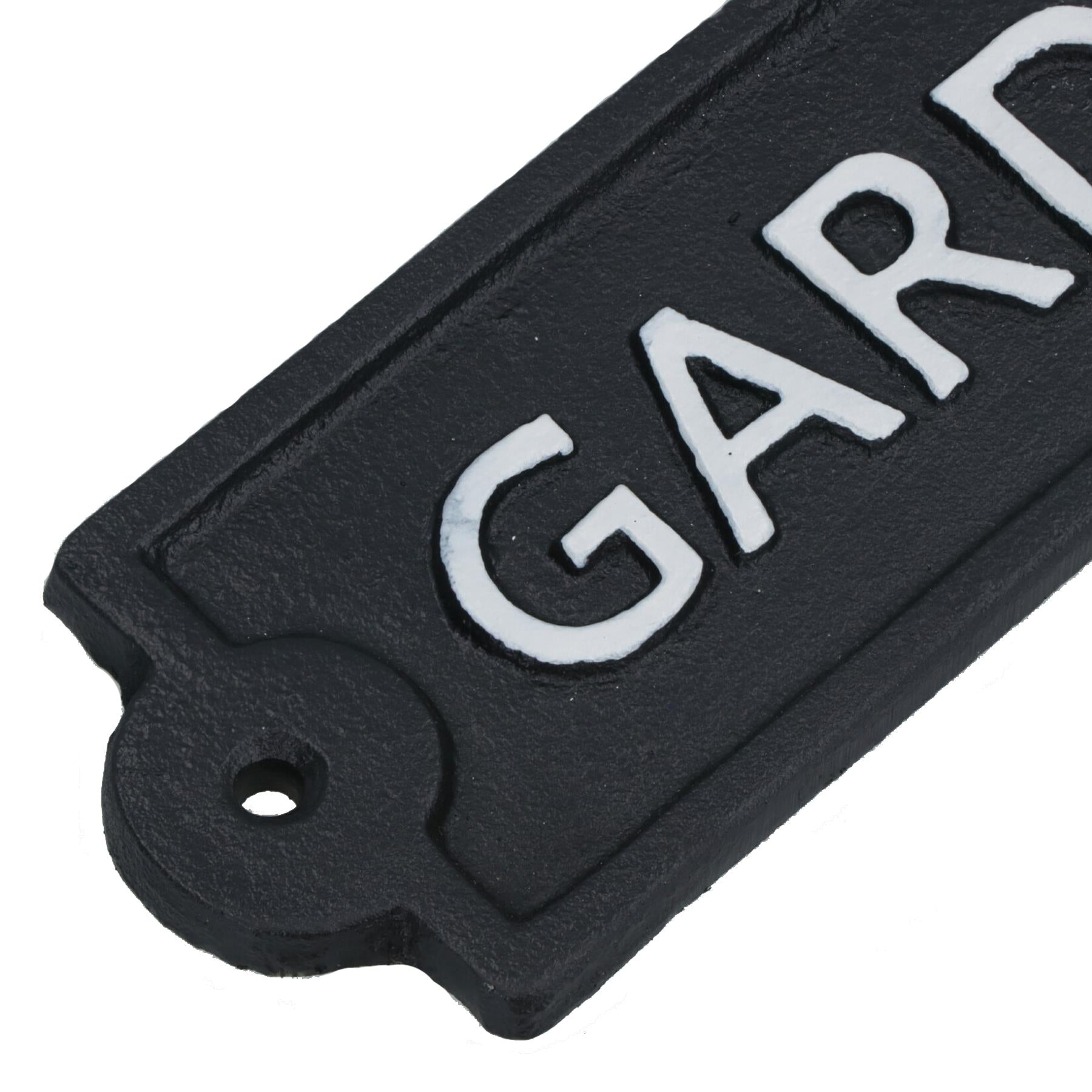 Garden Bar Sign Cast Iron Sign Plaque Wall Door Fence Gate Post House Yard Pub